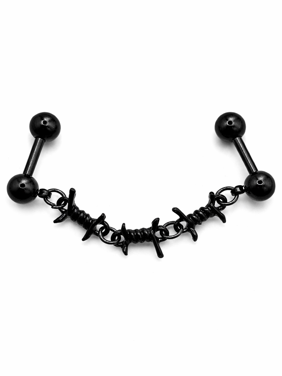 Штанга черная индастриал Колючая Проволока - фото 1 - rockbunker.ru