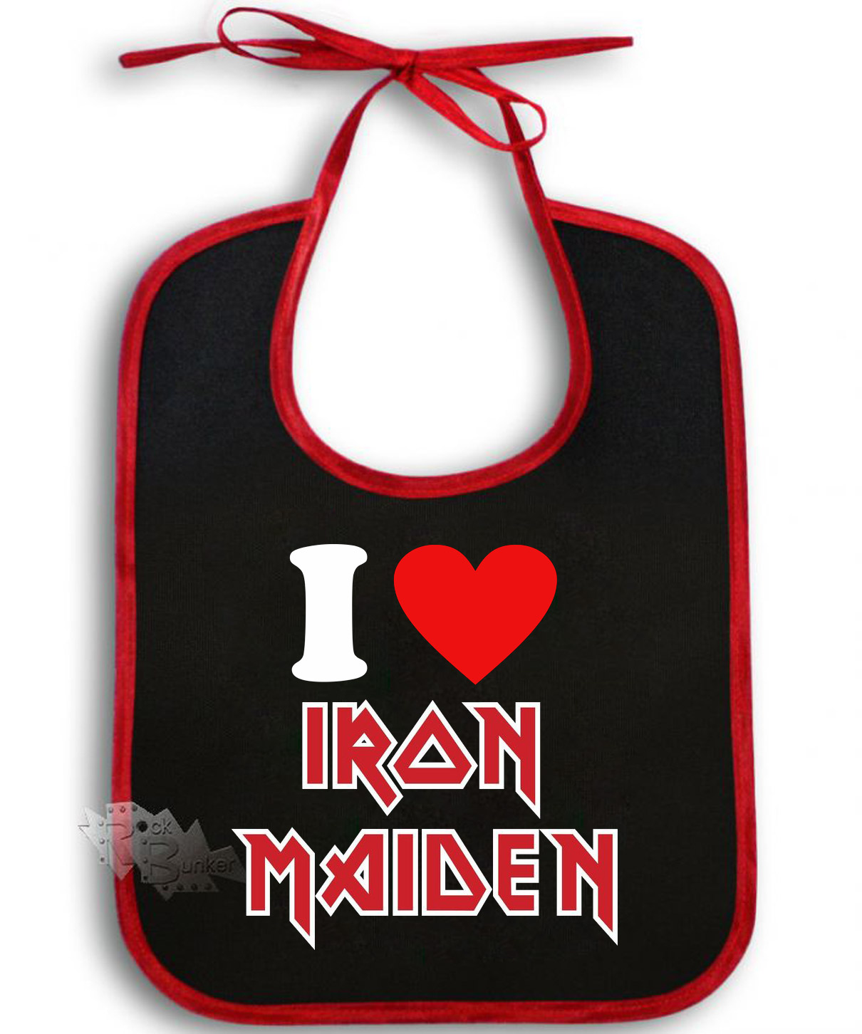 Слюнявчик I Love Iron Maiden - фото 1 - rockbunker.ru