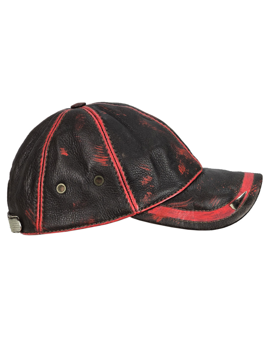 Кепка кастомная кожаная - фото 2 - rockbunker.ru
