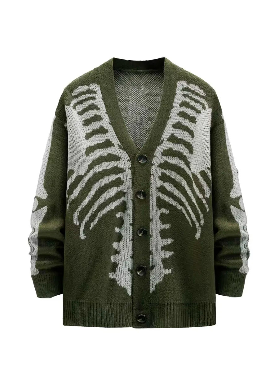 Кардиган Ребра Болотный - фото 1 - rockbunker.ru