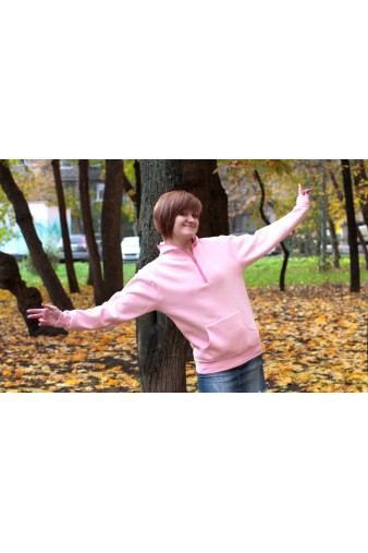 Толстовка-ниндзя с карманами розовая - фото 6 - rockbunker.ru