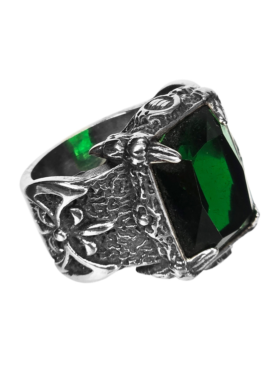 Кольцо Изумруд с Секирами - фото 1 - rockbunker.ru