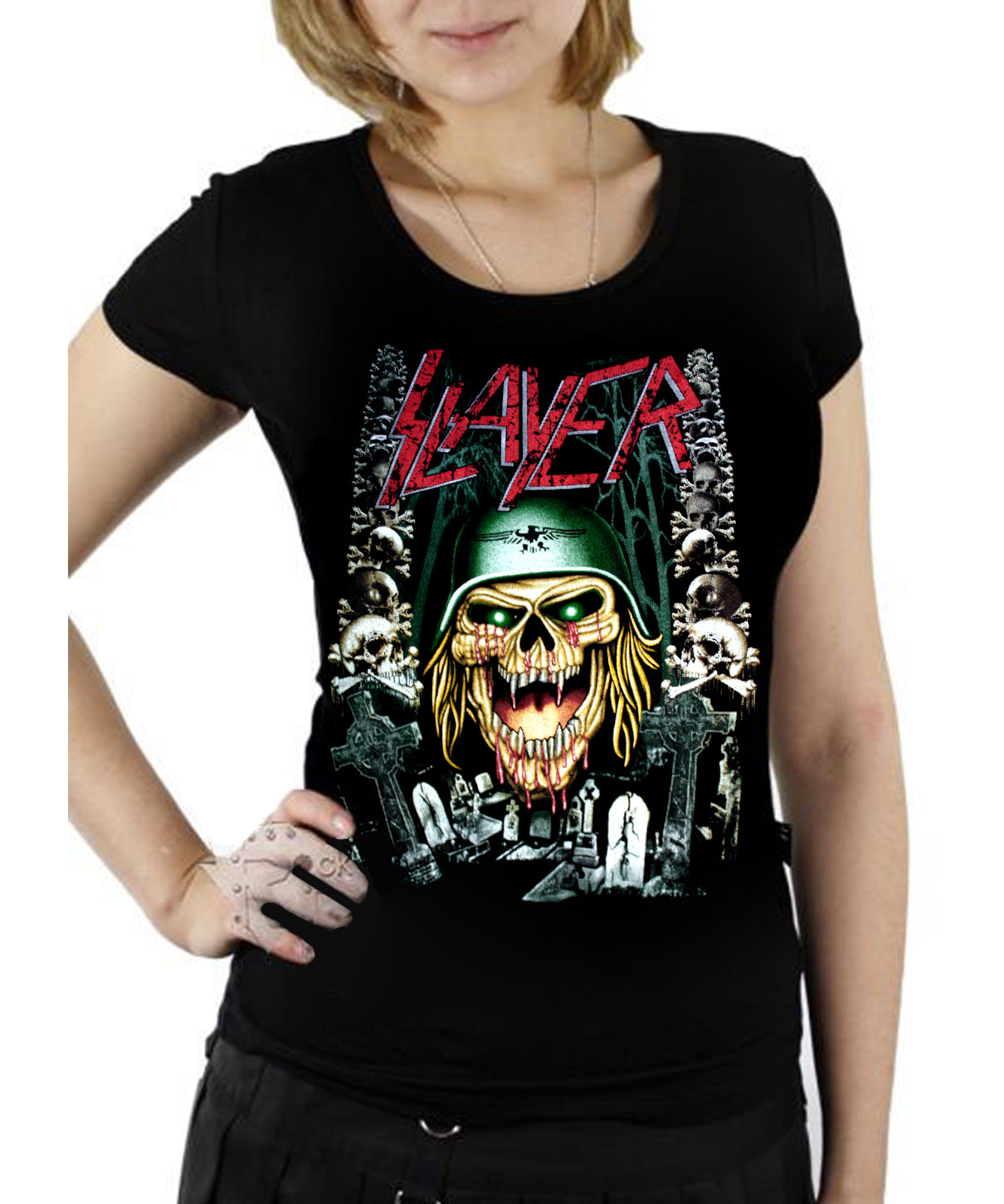 Футболка женская Slayer - фото 1 - rockbunker.ru