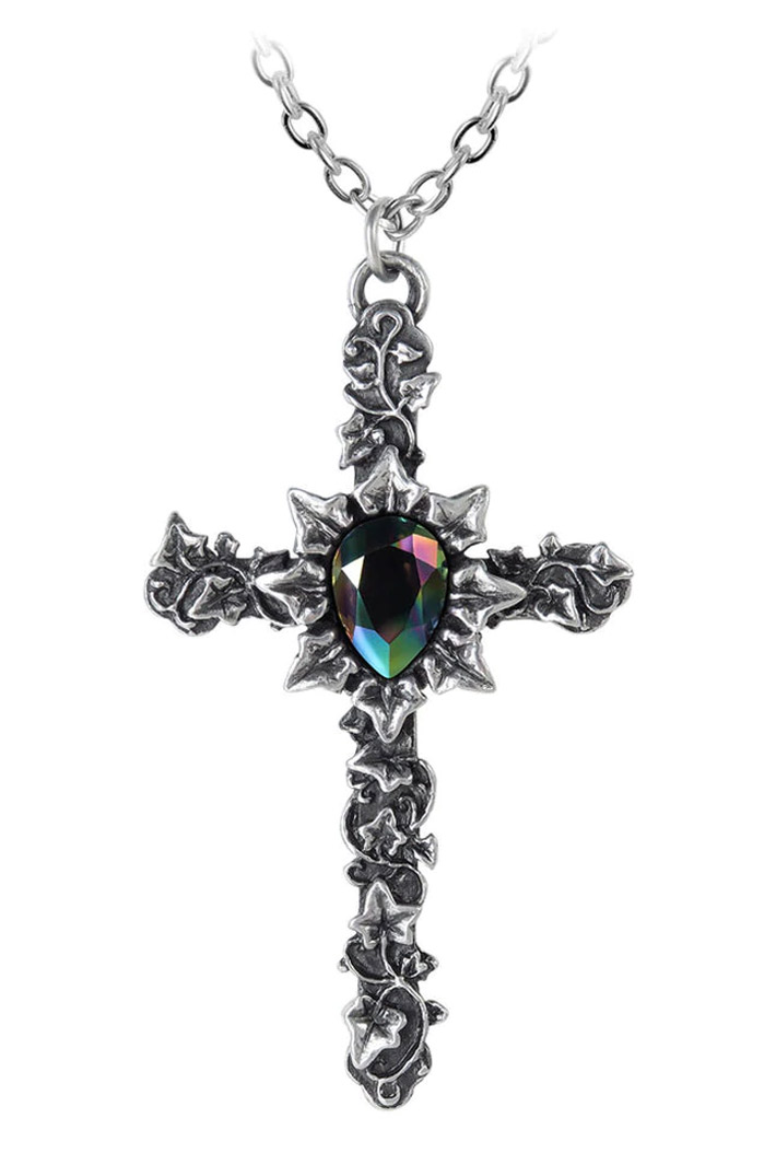 Кулон Alchemy Gothic P804 Ivy Cross Pendant - фото 1 - rockbunker.ru