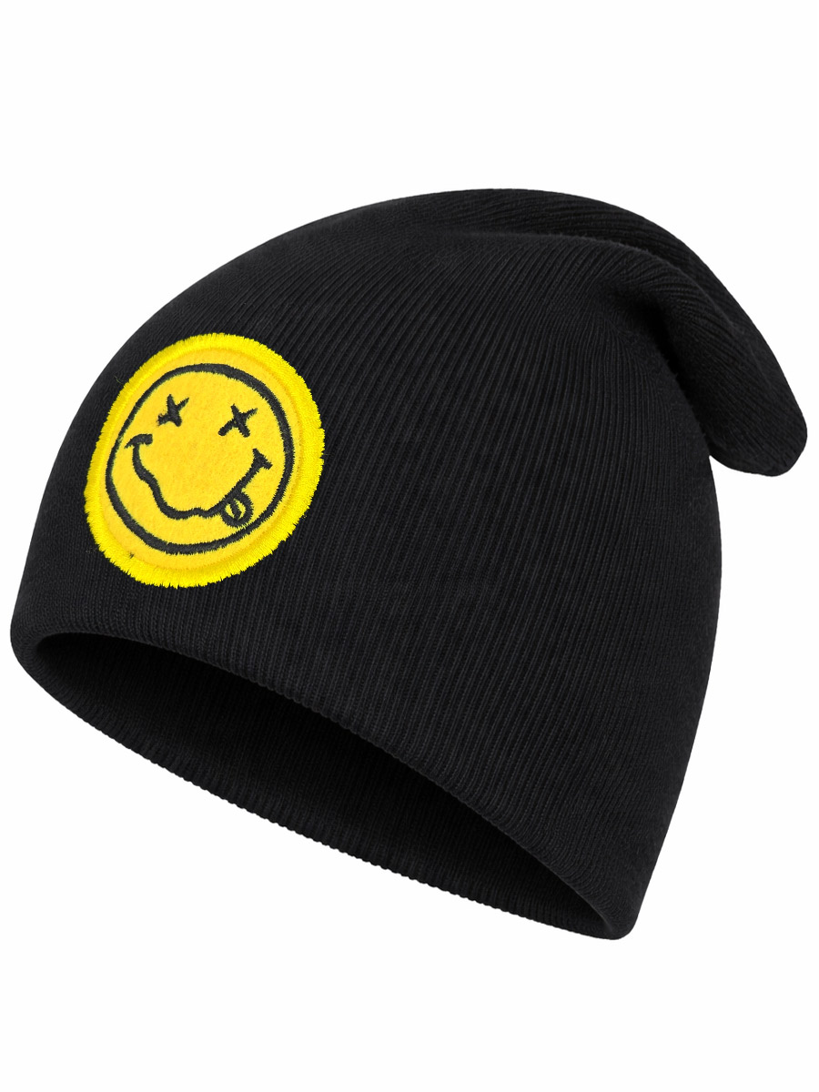 Шапка Nirvana Smile желтая - фото 2 - rockbunker.ru