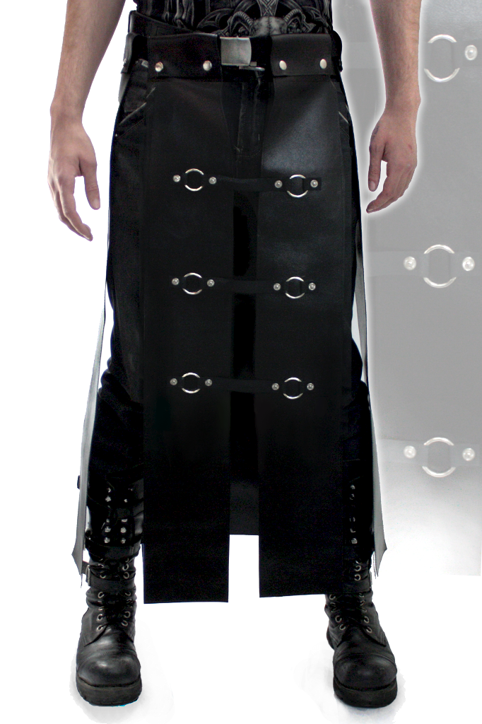 Юбка  мужская Nergal с ремешками - фото 1 - rockbunker.ru