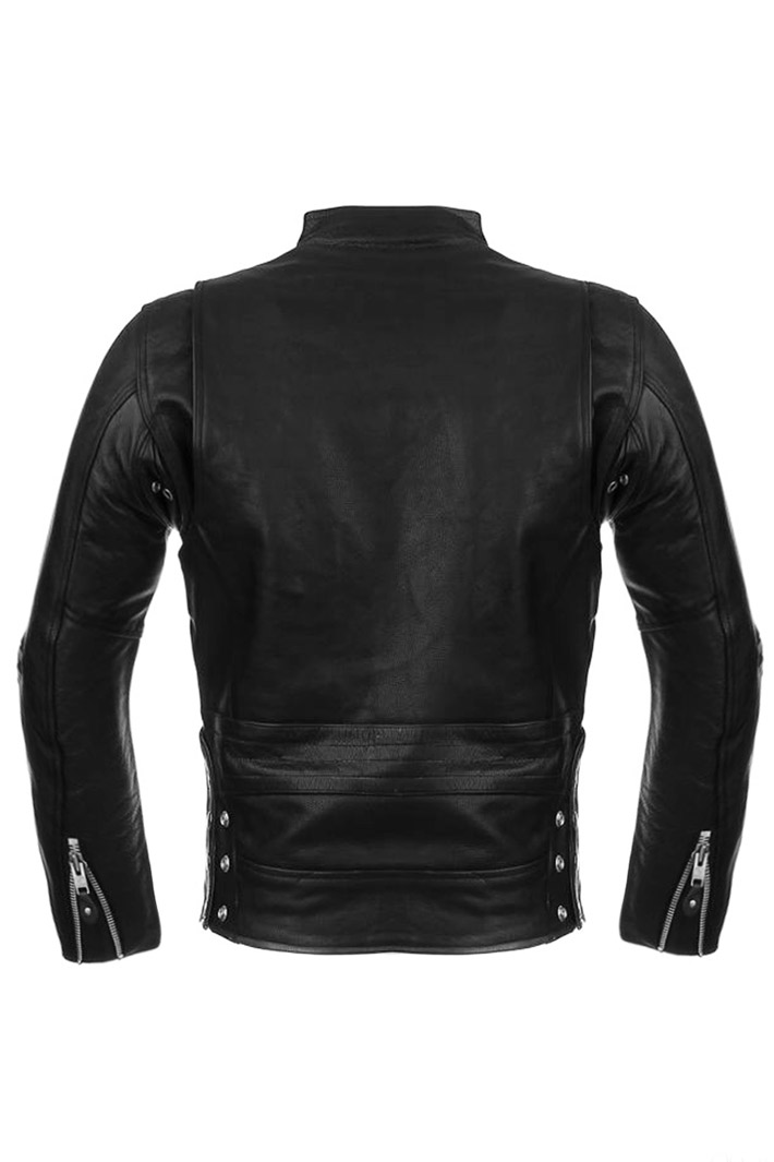 Куртка кожаная First M-710-00-CCP Black - фото 2 - rockbunker.ru