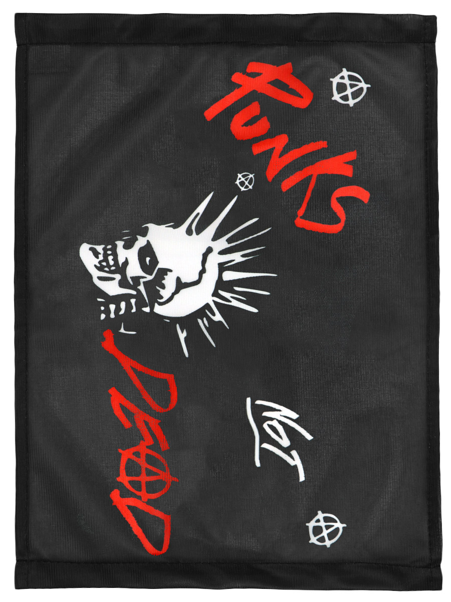 Флаг автомобильный Punks not Dead - фото 1 - rockbunker.ru