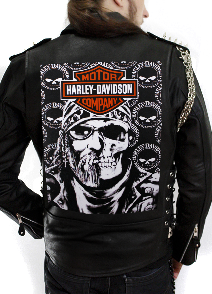 Нашивка кожаная Harley-Davidson - фото 1 - rockbunker.ru
