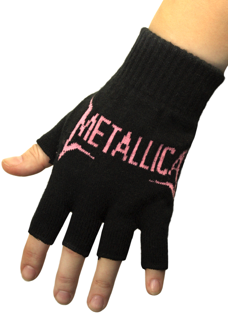 Перчатки без пальцев Metallica - фото 1 - rockbunker.ru
