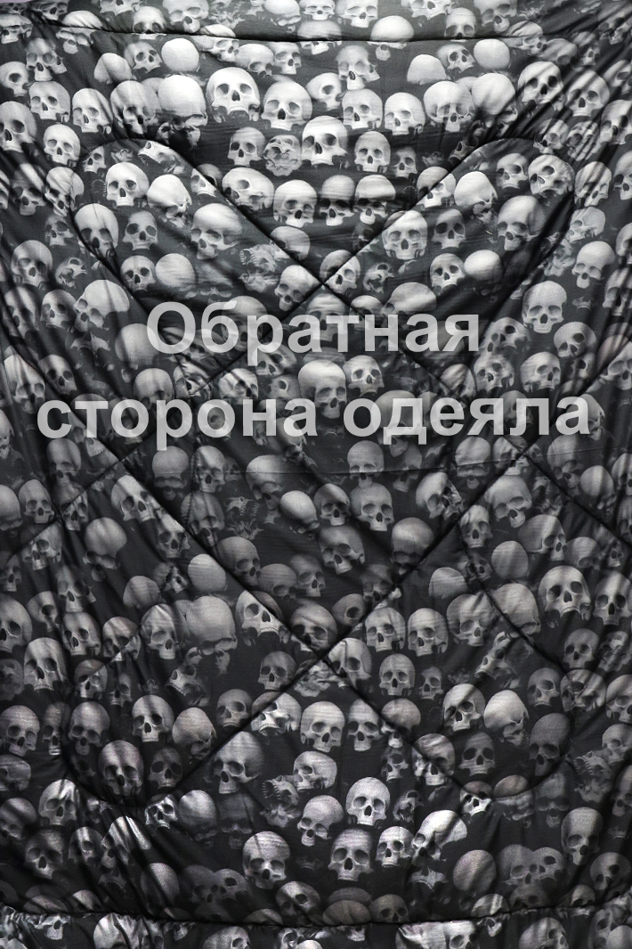 Одеяло Скелет с подсвечником - фото 3 - rockbunker.ru
