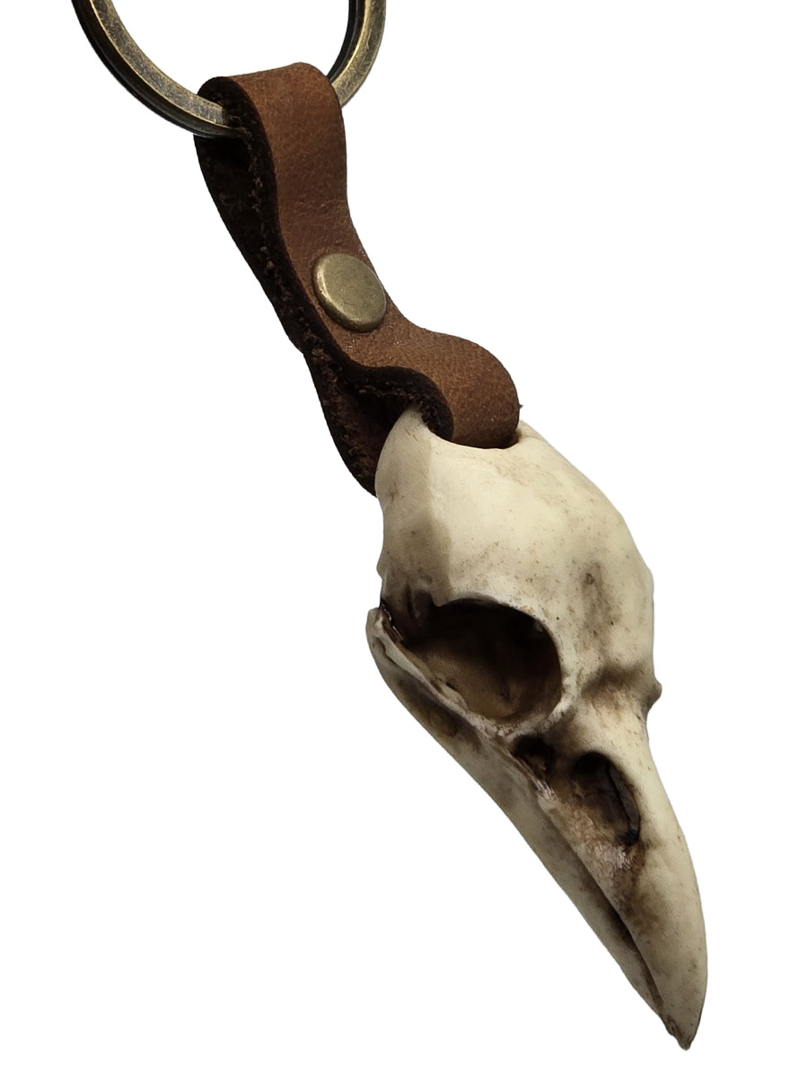 Брелок Череп Ворона - фото 1 - rockbunker.ru