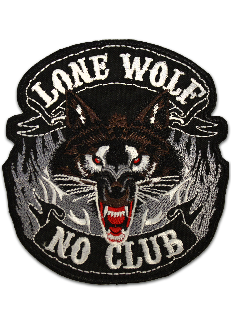 Нашивка Lone Wolf No Club - фото 1 - rockbunker.ru