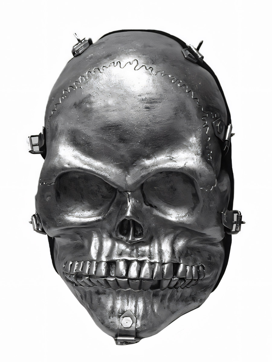 Рюкзак 3D Череп Серебристый - фото 1 - rockbunker.ru