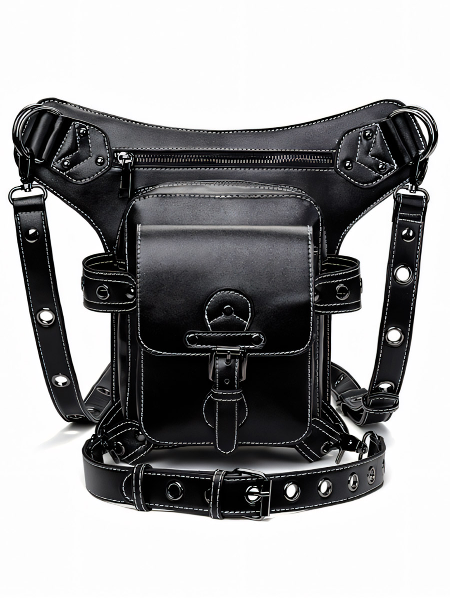 Сумка Стимпанк Универсальная Белая Строчка - фото 1 - rockbunker.ru