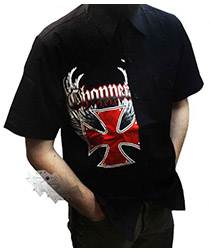 Рубашка с коротким рукавом Choppers - фото 1 - rockbunker.ru