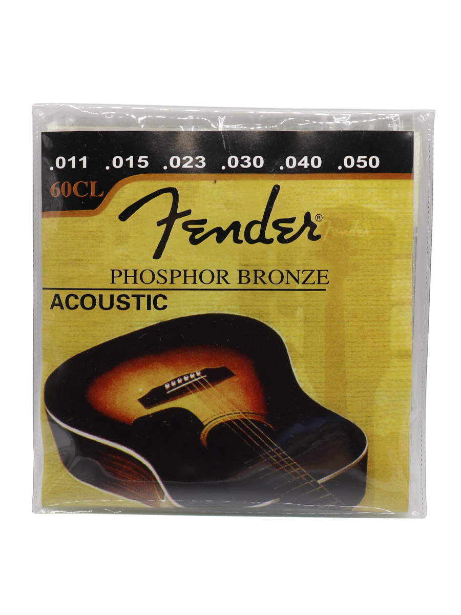 Комплект бронзовых струн для акустической гитары Fender 011/050  60CL - фото 1 - rockbunker.ru