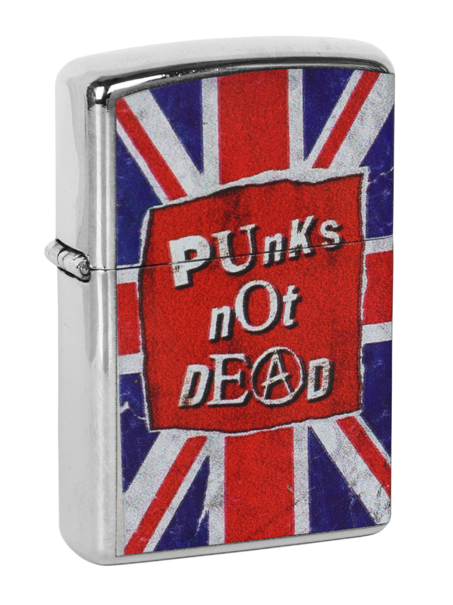 Зажигалка RockMerch с принтом Punks Not Dead - фото 1 - rockbunker.ru