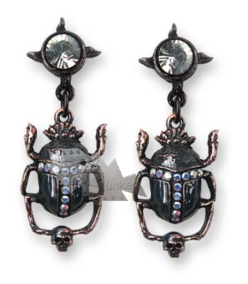 Серьги Alchemy Gothic E282 Black Sun Khepri - фото 1 - rockbunker.ru