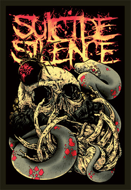 Кожаная нашивка Suicide Silence - фото 1 - rockbunker.ru