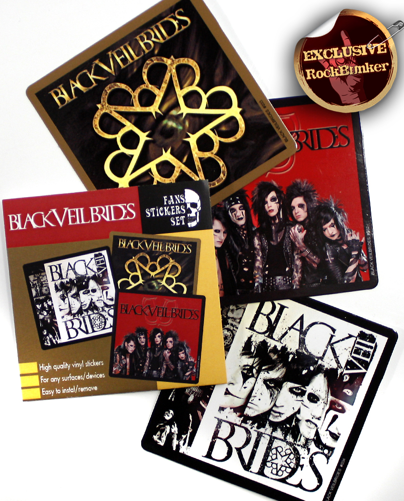 Набор стикеров RockMerch Black Veil Brides - фото 1 - rockbunker.ru