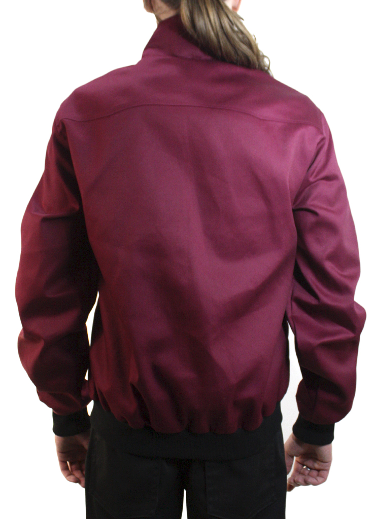Куртка Hacker Харрингтон малиновая с подкладкой в клетку - фото 3 - rockbunker.ru