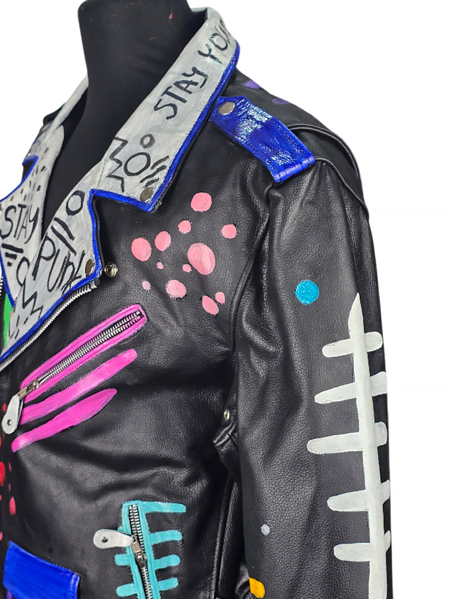 Косуха кастомная кожаная Stay Punk - фото 3 - rockbunker.ru