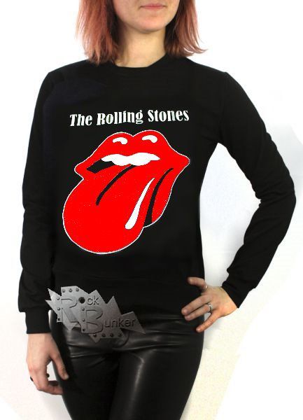 Свитшот RockMerch The Rolling Stones черный - фото 1 - rockbunker.ru
