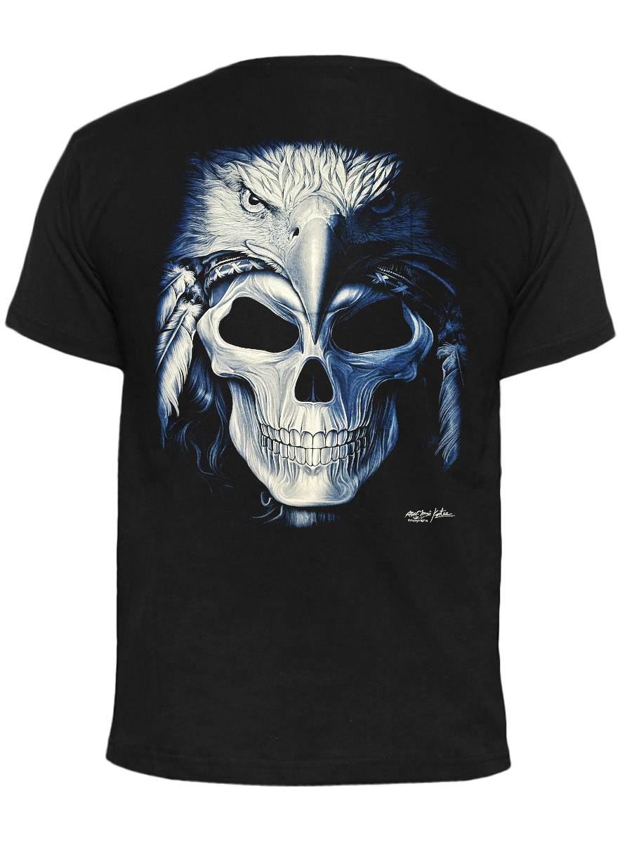 Футболка Rock Chang Череп Индейца - фото 2 - rockbunker.ru