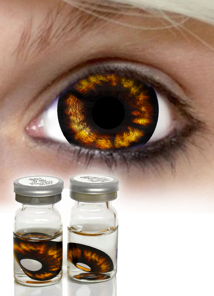 Линзы склеральные Catcher Sclera lenses Orange Demon - фото 1 - rockbunker.ru