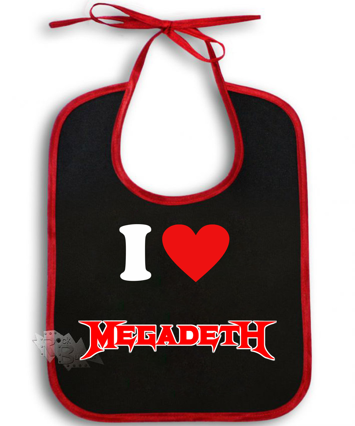 Слюнявчик I Love Megadeth - фото 1 - rockbunker.ru