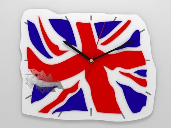 Часы настенные Британский флаг - фото 1 - rockbunker.ru