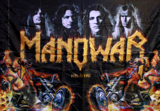 Флаг Manowar Hell of Fire - фото 2 - rockbunker.ru