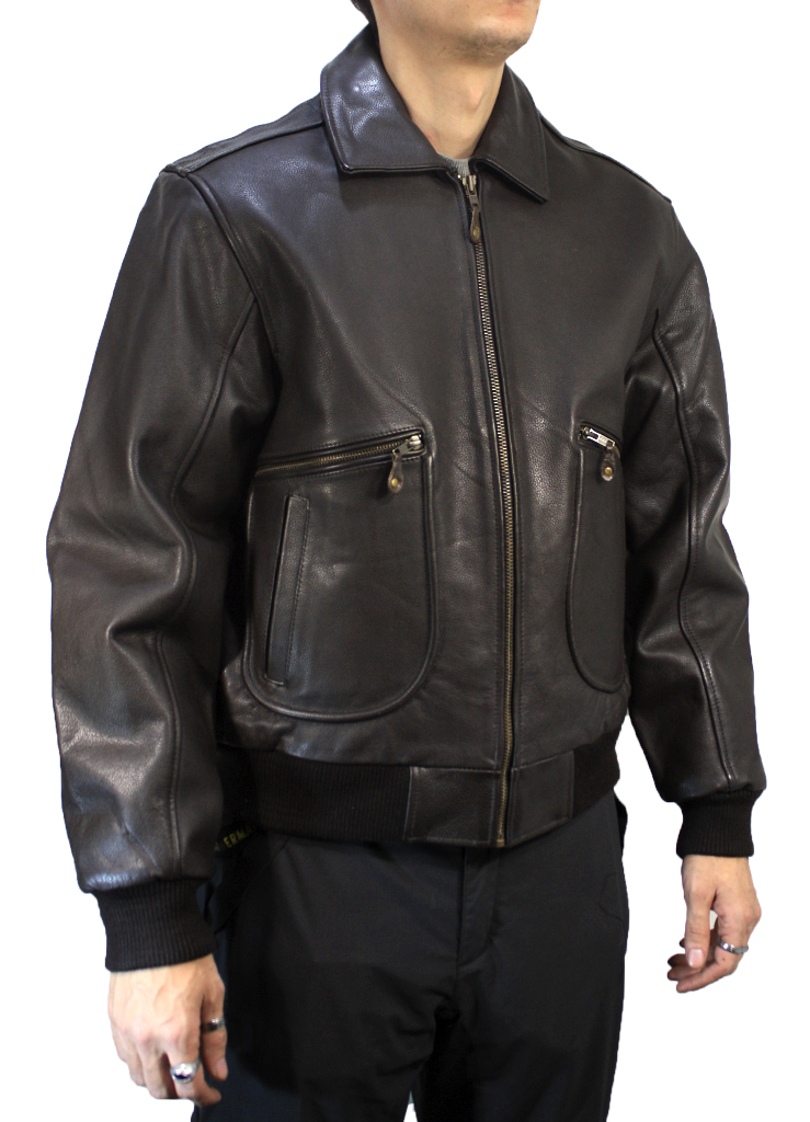 Куртка кожаная мужская First M-360 коричневая - фото 5 - rockbunker.ru