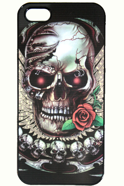 Чехол RockMerch для Apple iPhone Skull and Roses - фото 1 - rockbunker.ru