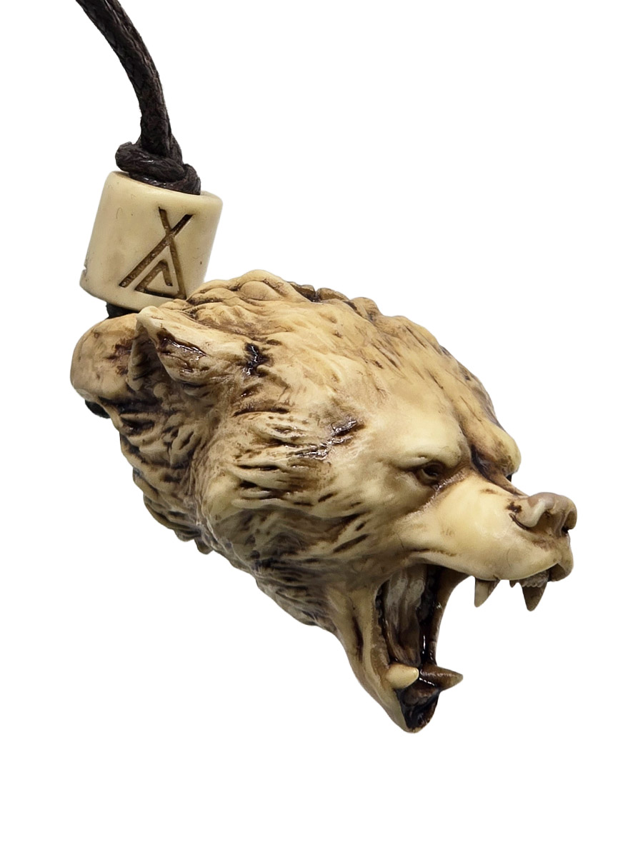Кулон Голова Медведя - фото 1 - rockbunker.ru