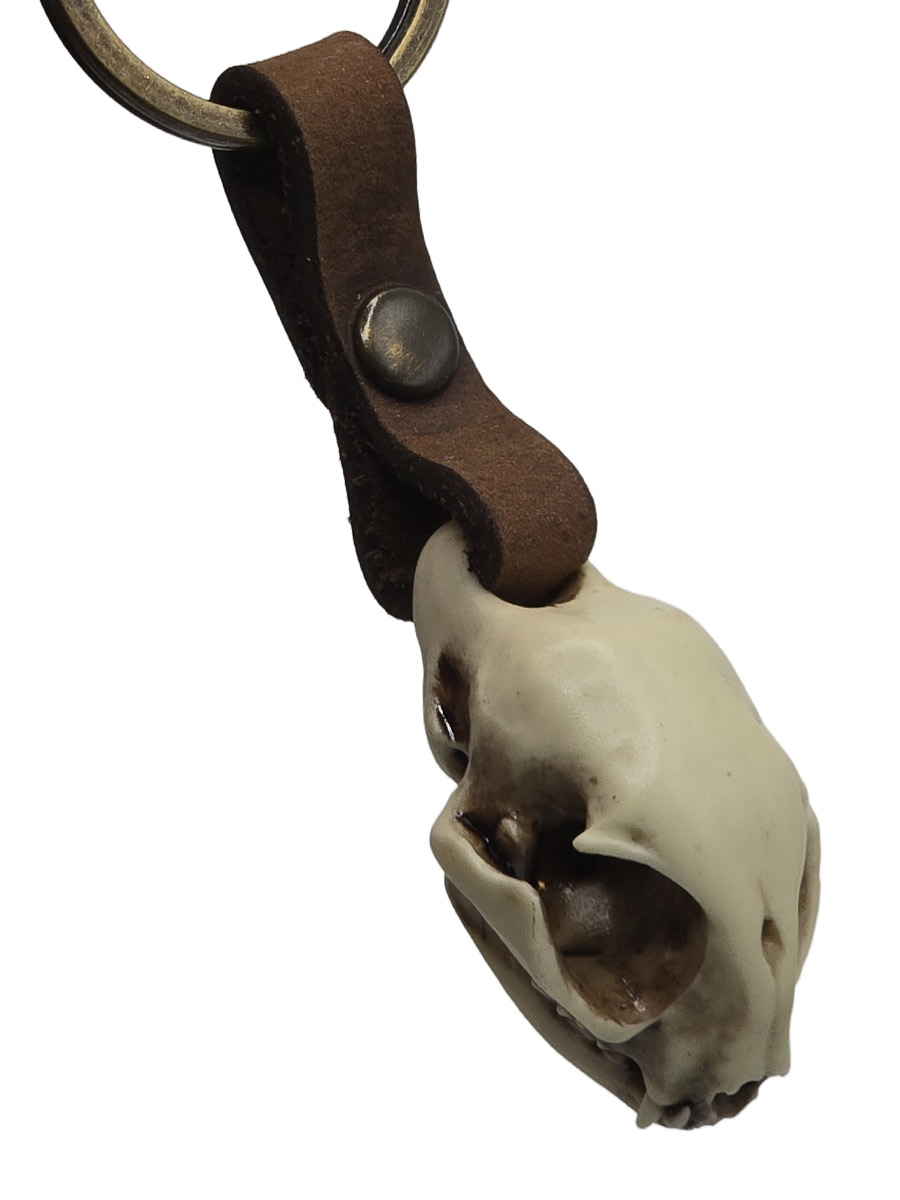 Брелок Череп Кошки - фото 1 - rockbunker.ru