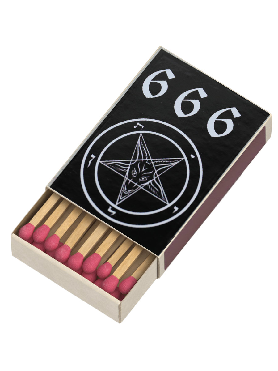 Спички с магнитом Пентаграмма 666 - фото 1 - rockbunker.ru