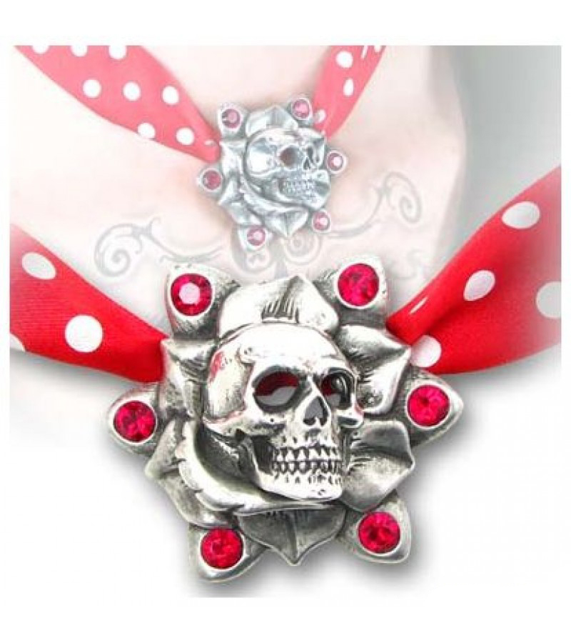 Кулон Alchemy Gothic ULFP10 Skull Rose - фото 1 - rockbunker.ru