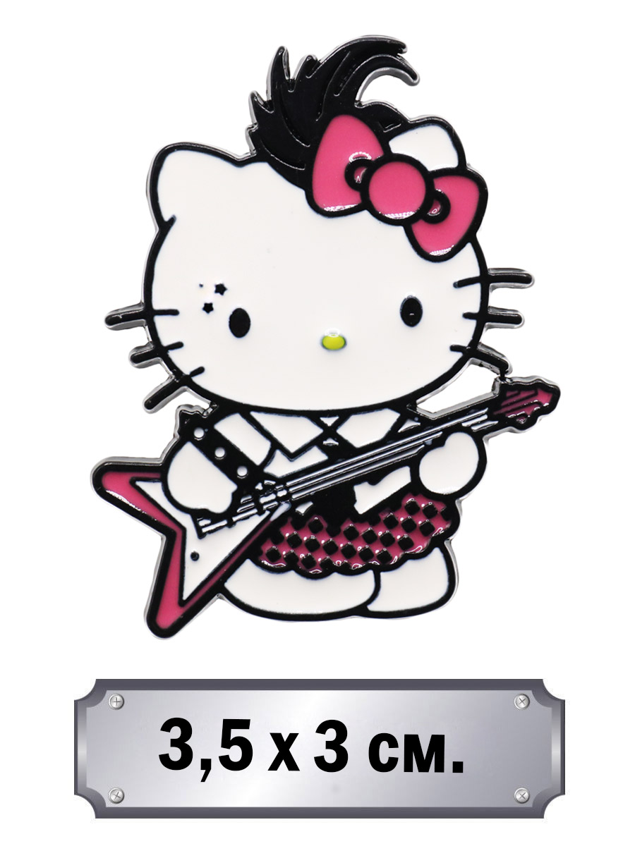 Значок Hello Kitty Рок- Звезда - фото 1 - rockbunker.ru