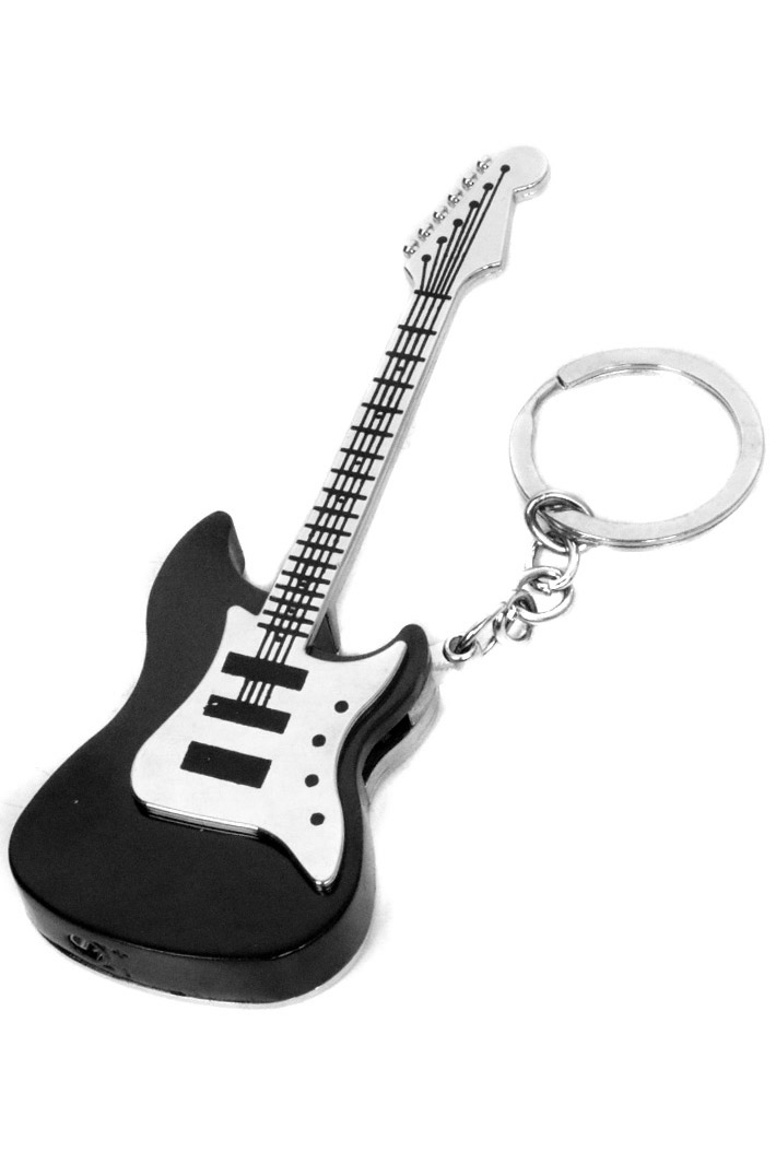Зажигалка-гитара черная - фото 1 - rockbunker.ru