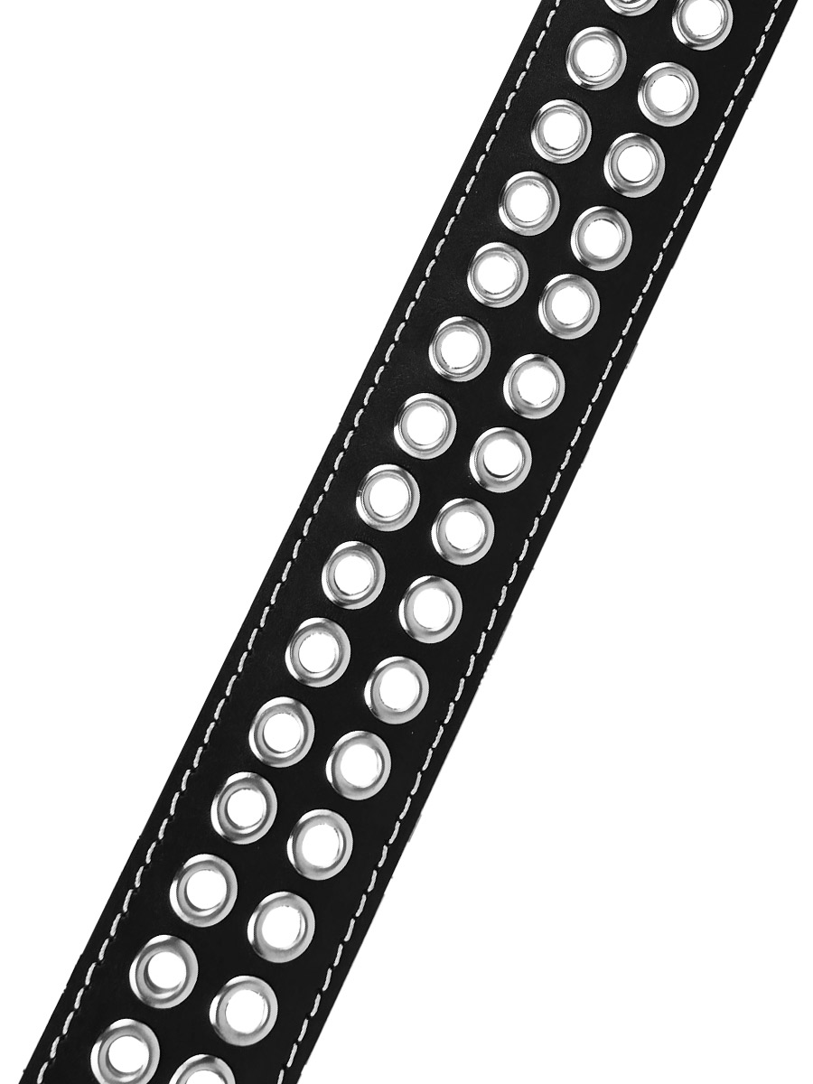 Ремень кожаный  два ряда люверсы - фото 2 - rockbunker.ru
