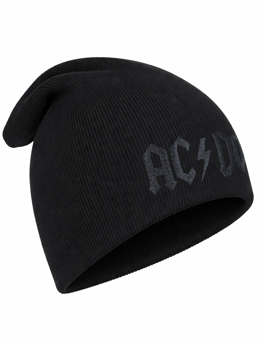 Шапка AC DC черная - фото 1 - rockbunker.ru