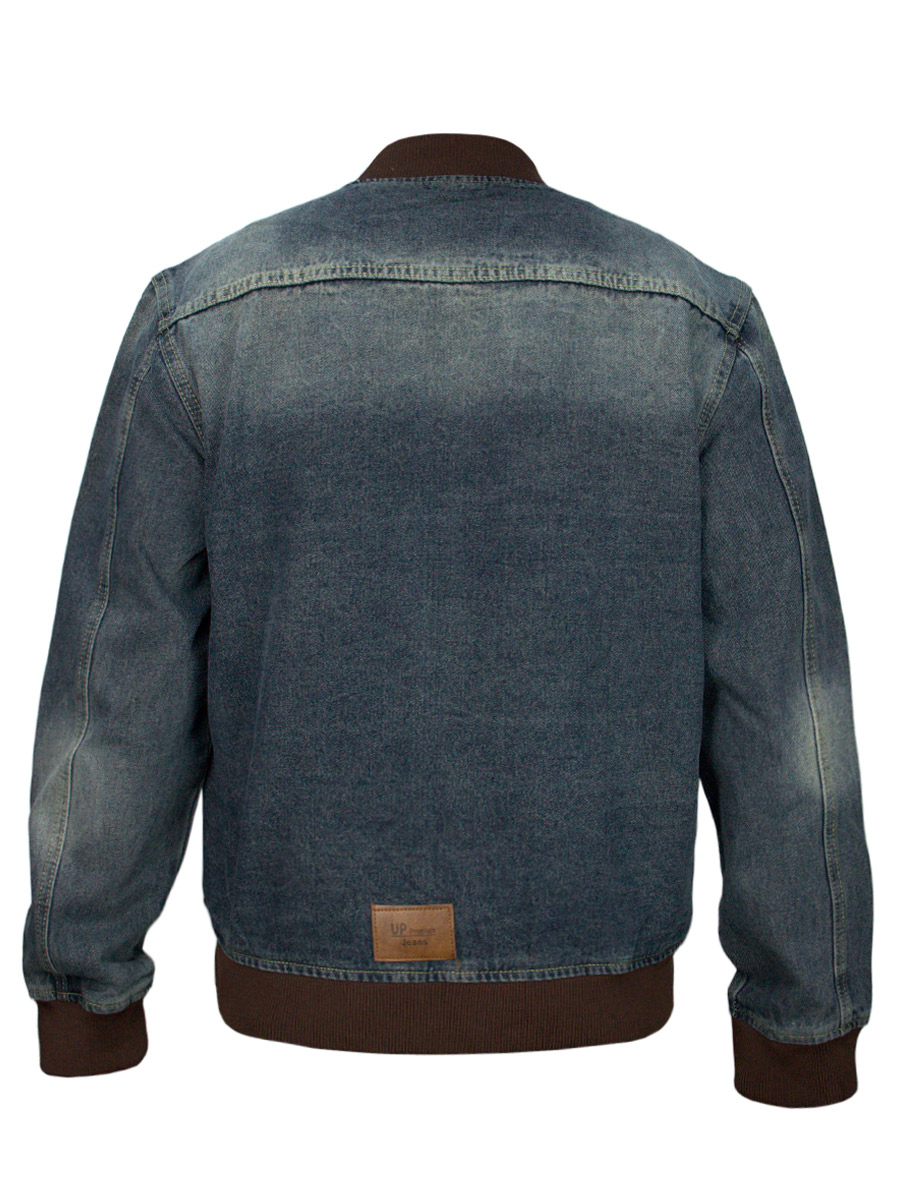 Куртка Джинсовая Синяя на Молнии - фото 2 - rockbunker.ru