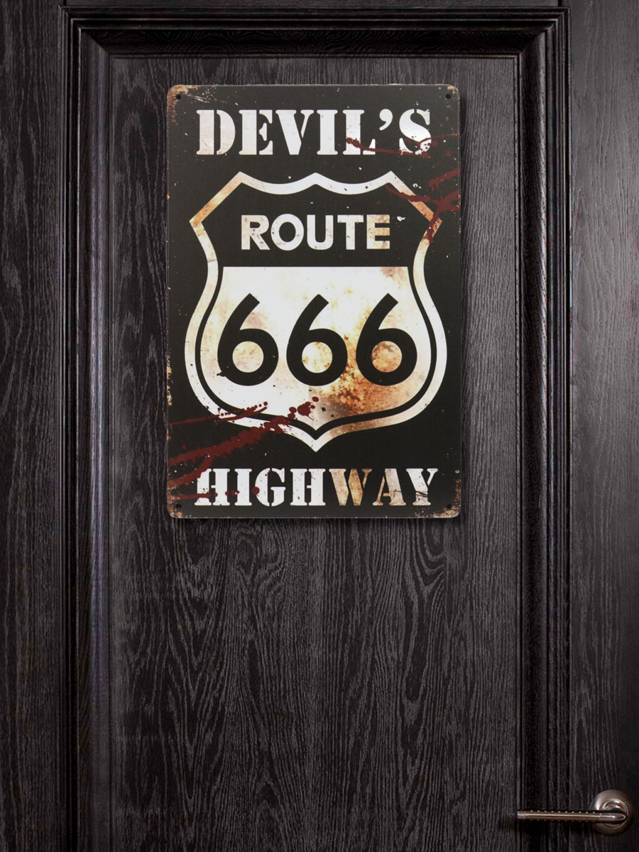 Табличка Route 666 - фото 3 - rockbunker.ru