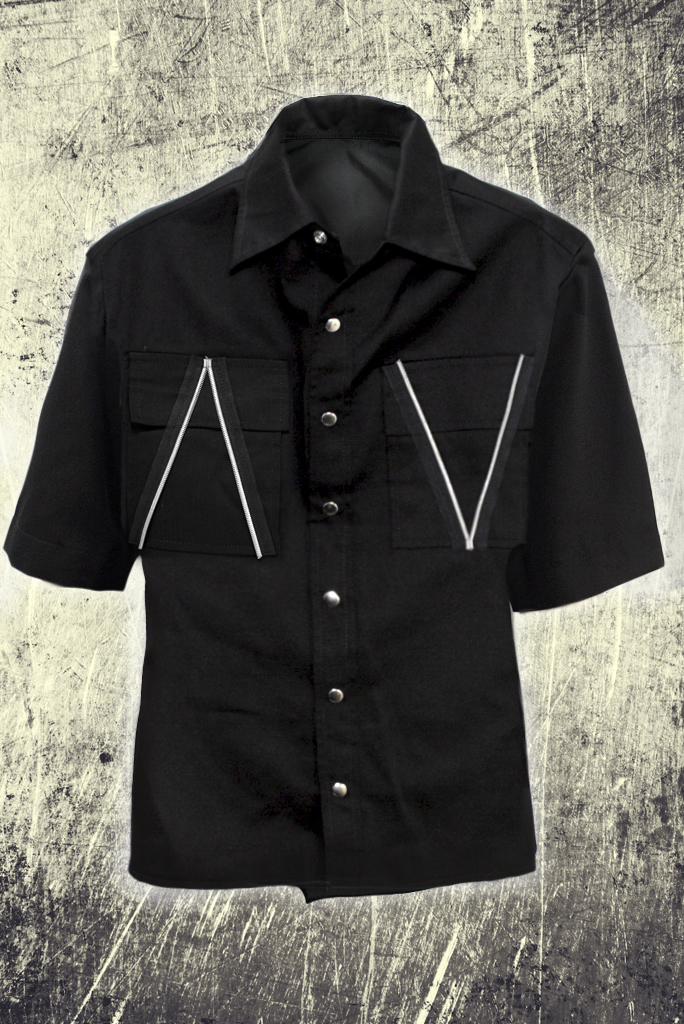 Рубашка Hacker 045 с короткими рукавами - фото 1 - rockbunker.ru
