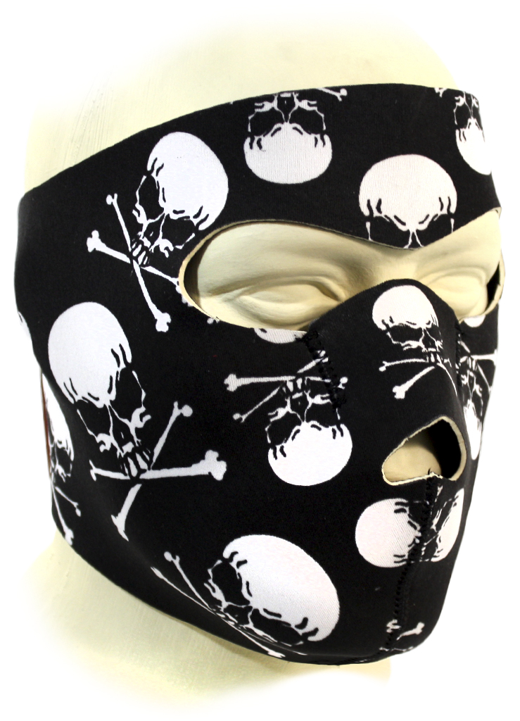 Байкерская маска черепа и кости на все лицо - фото 1 - rockbunker.ru