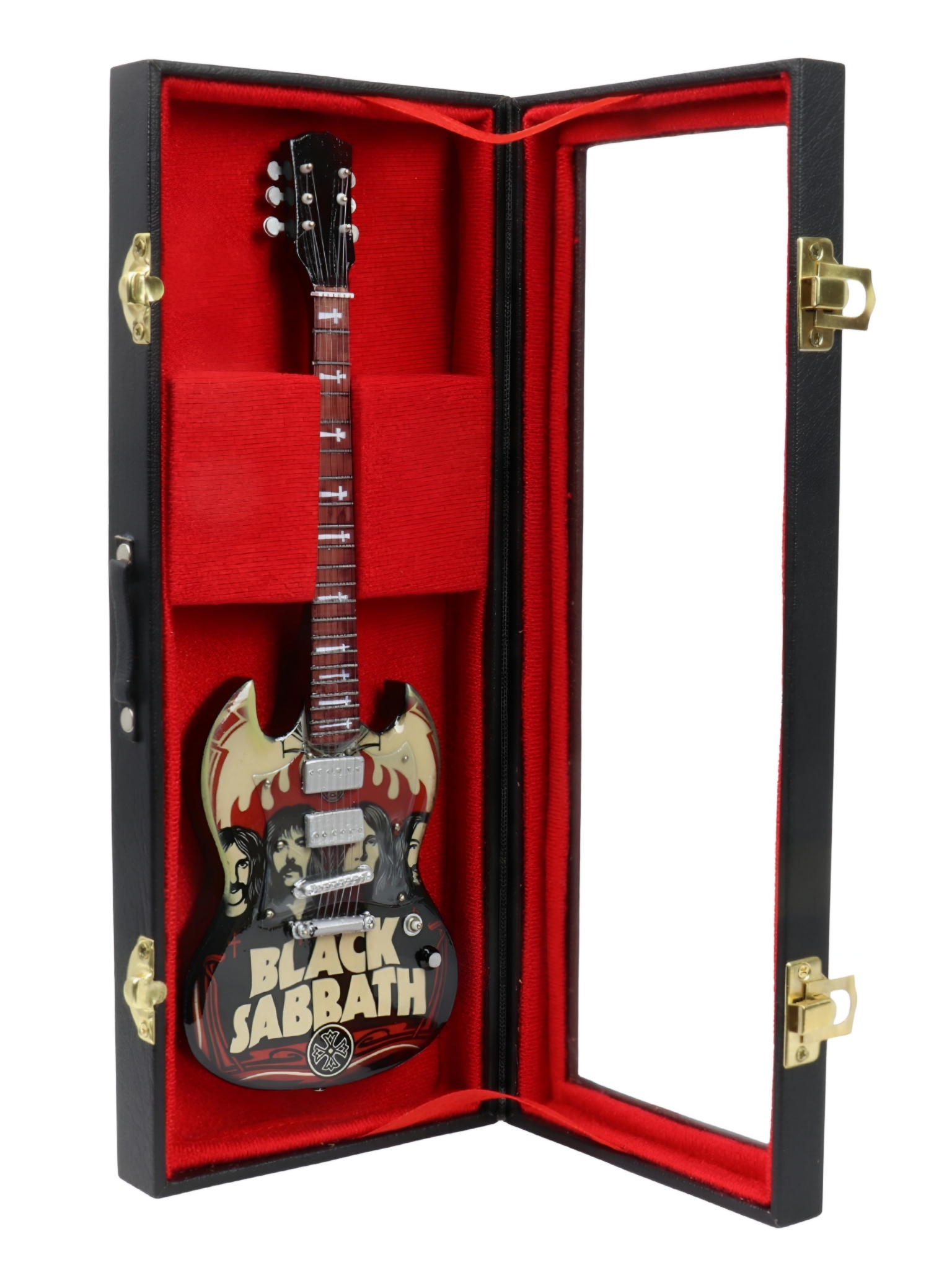 Сувенирная копия гитары в кейсе Black Sabbath 1 - фото 1 - rockbunker.ru