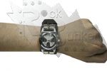 Часы наручные Смайл с заклепками на ремешке - фото 1 - rockbunker.ru