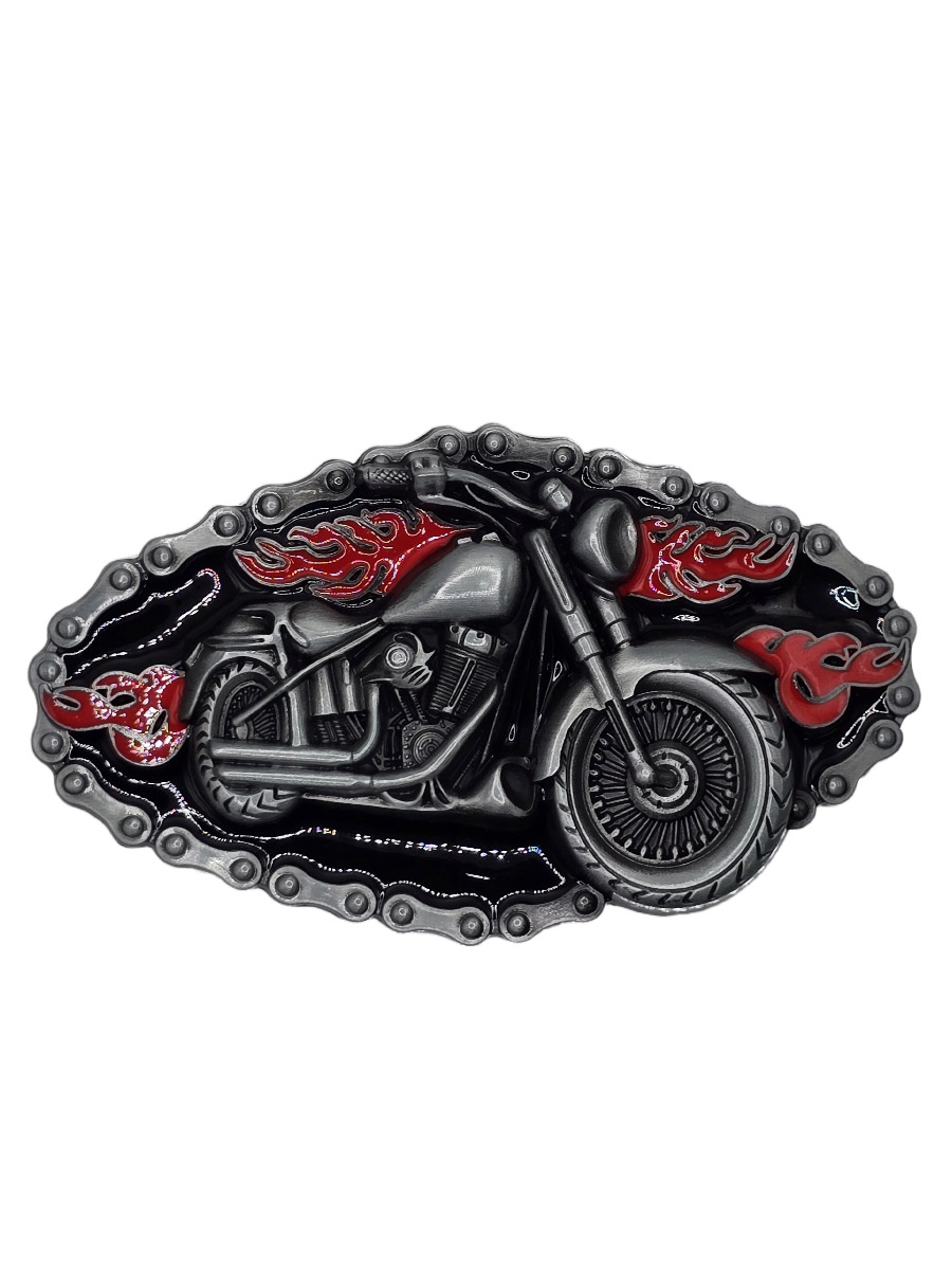Пряжка Motorcycle flame - фото 1 - rockbunker.ru